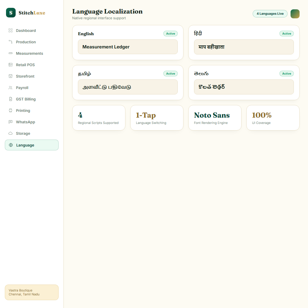 Multi-Language Interface Localization
