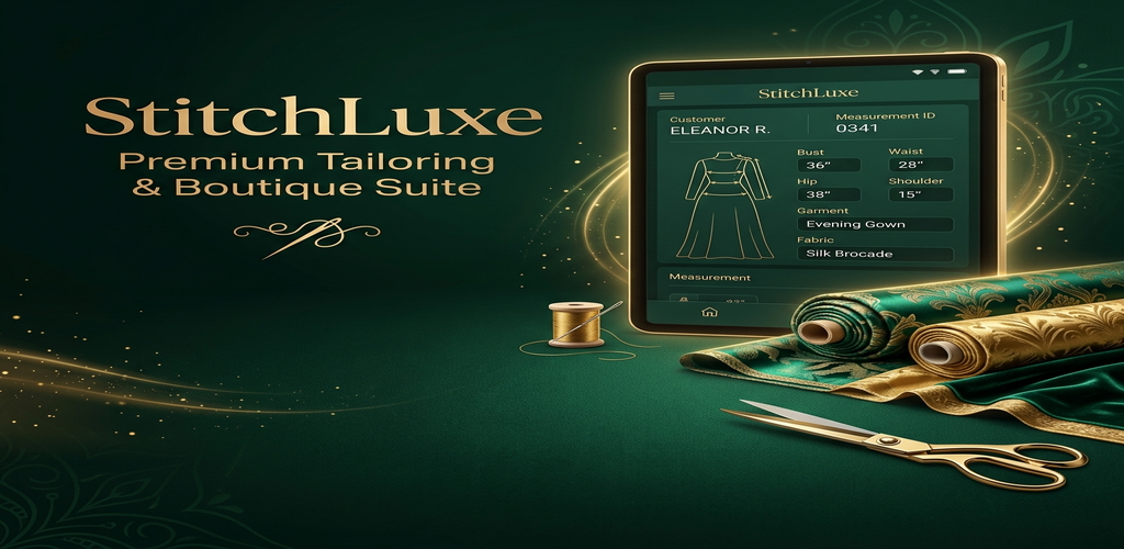 StitchLuxe premium tailoring and boutique suite